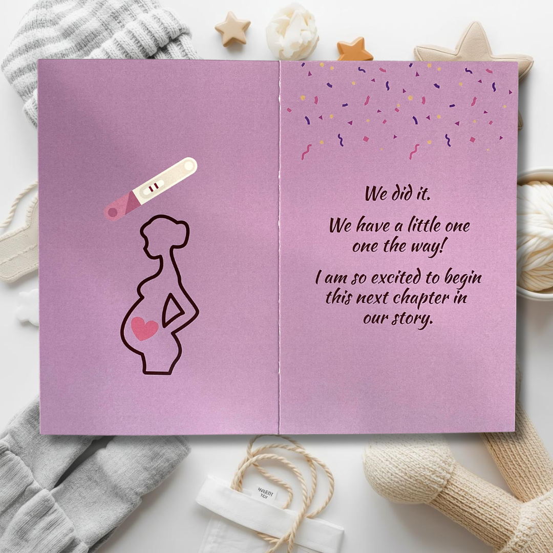 "Hey Babe, I've Got Something Exciting to Tell You" – Baby Announcement Greeting Card