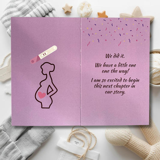 "Hey Babe, I've Got Something Exciting to Tell You" – Baby Announcement Greeting Card