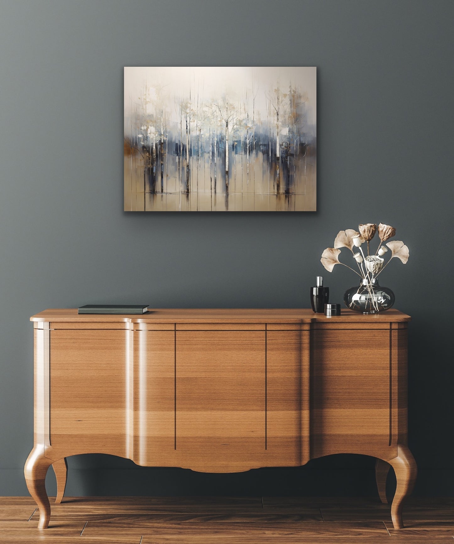 Autumn Woods | Stretched Canvas Print Wall Art | African American Art | Staging Art