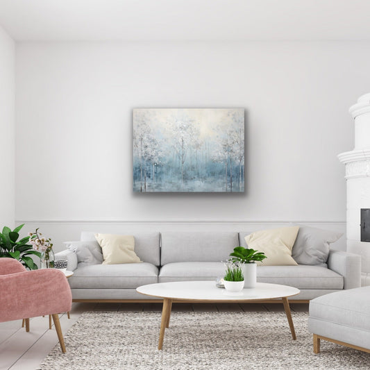 Winter Woods | Stretched Canvas Print Wall Art | African American Art | Staging Art