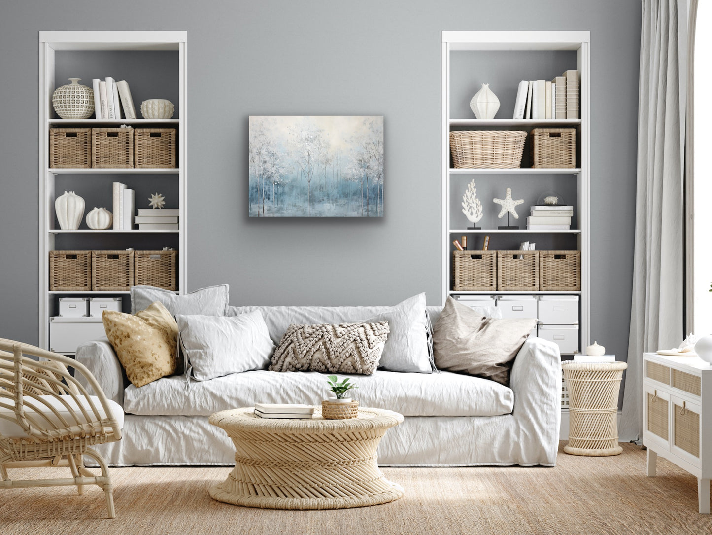 Winter Woods | Stretched Canvas Print Wall Art | African American Art | Staging Art