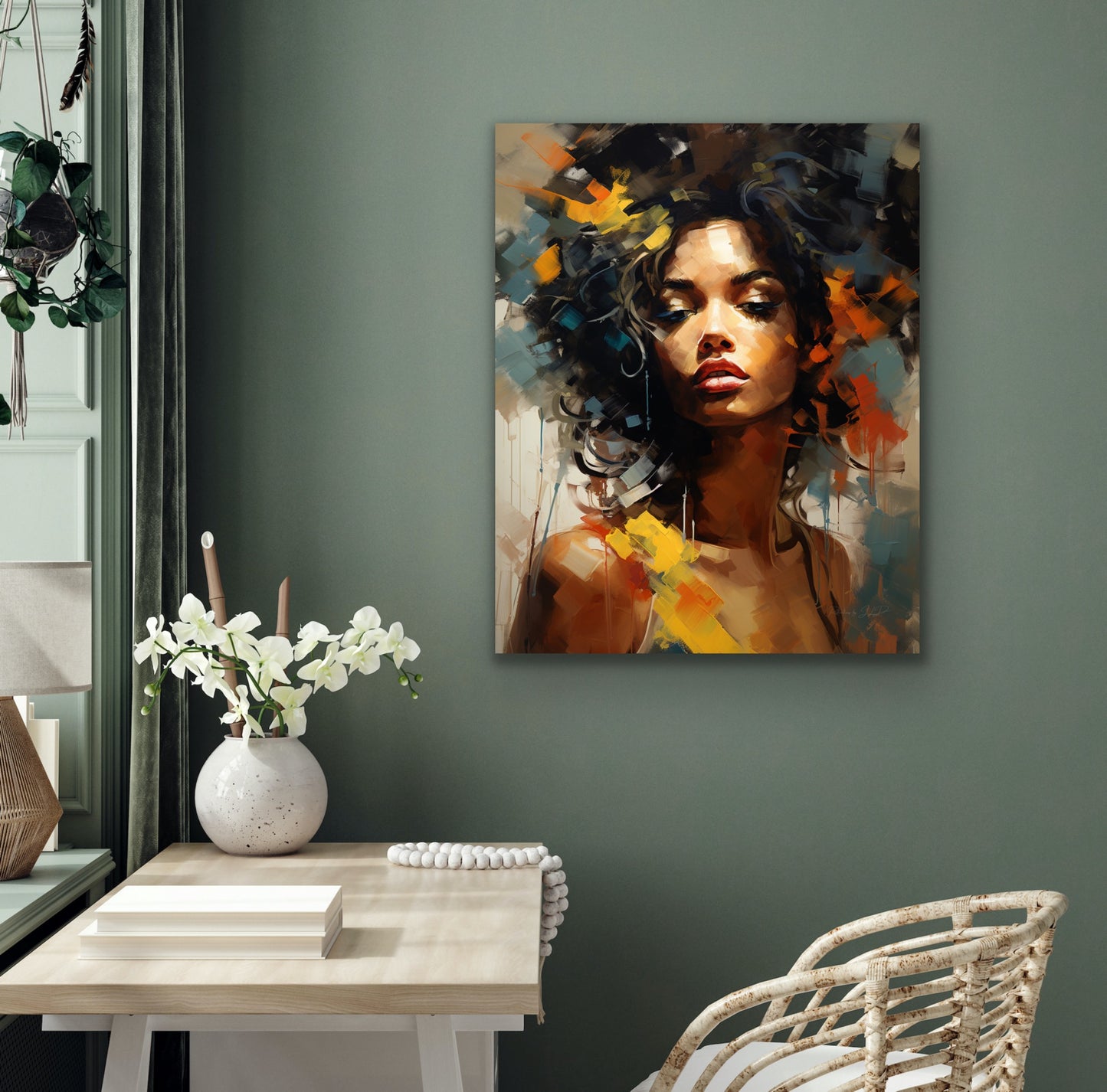 Natural Beauty | Stretched Canvas Print Wall Art | Black Art | African American Art