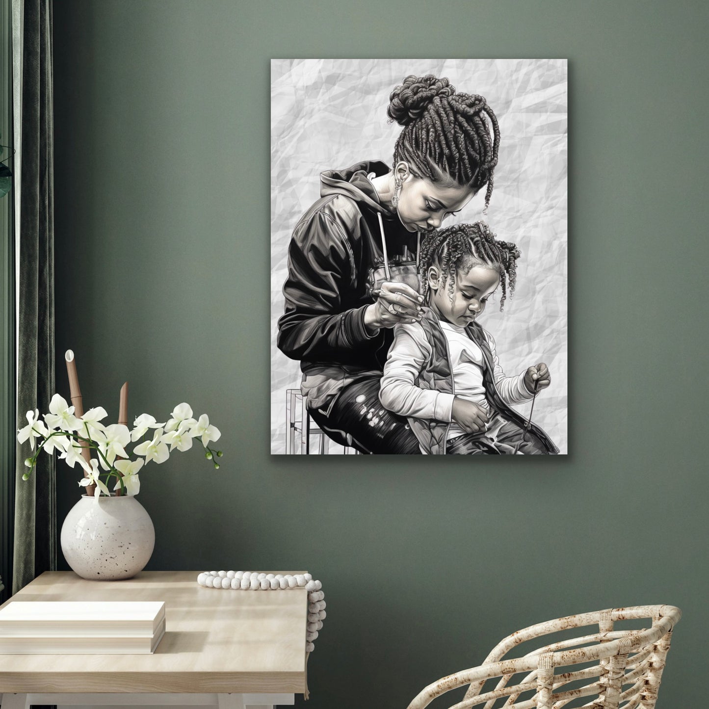 Unbreakable Bond | Stretched Canvas Print Wall Art | Black Art | African American Art