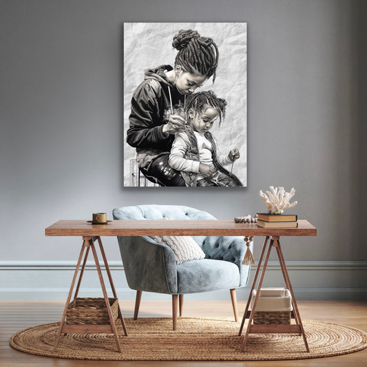 Unbreakable Bond | Stretched Canvas Print Wall Art | Black Art | African American Art