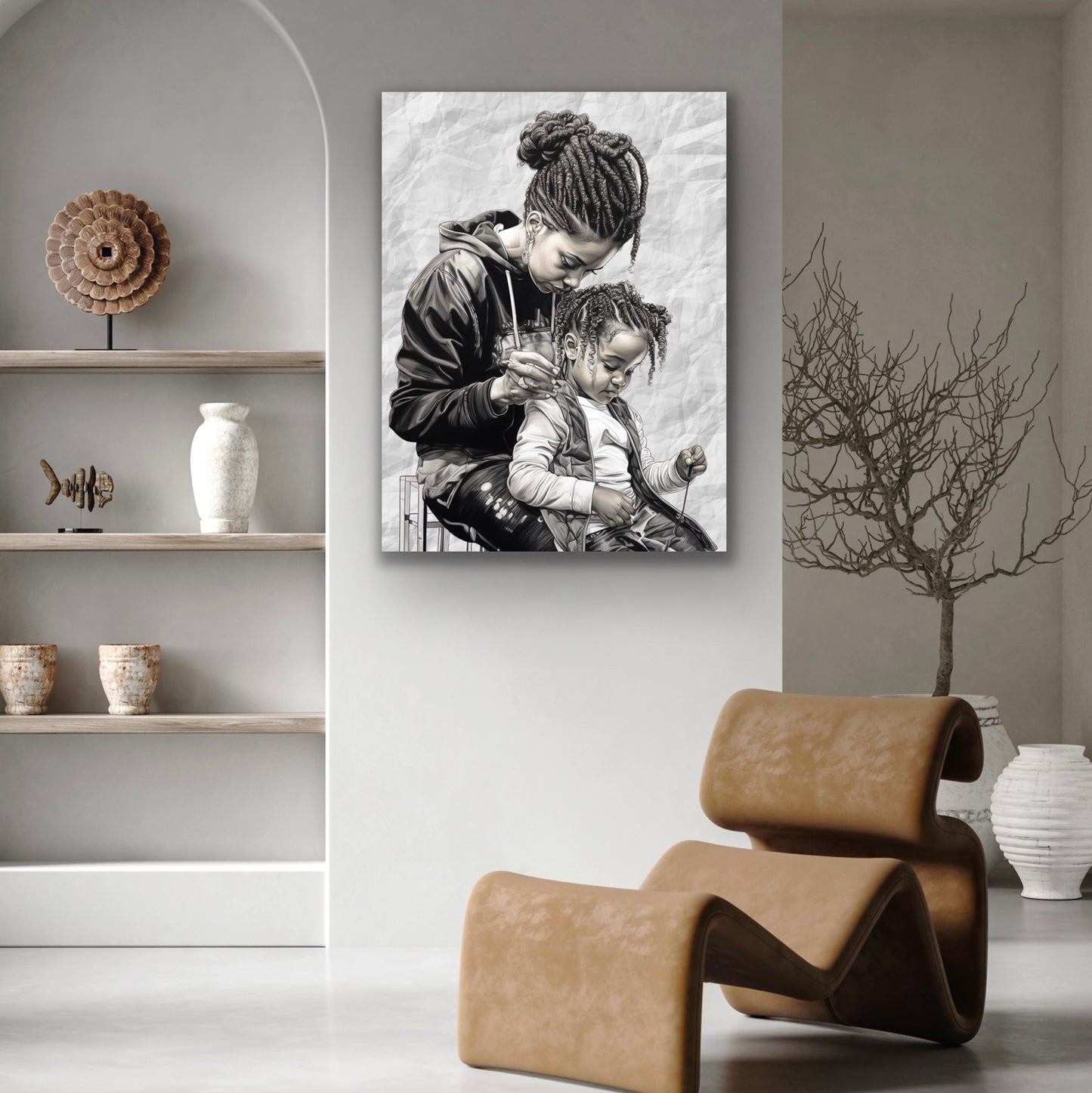 Unbreakable Bond | Stretched Canvas Print Wall Art | Black Art | African American Art