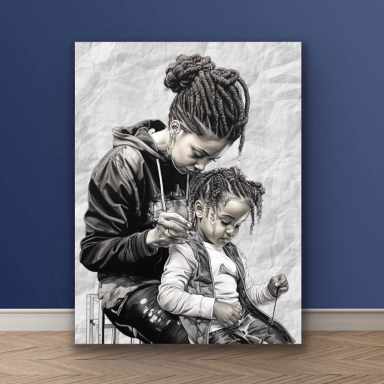 Unbreakable Bond | Stretched Canvas Print Wall Art | Black Art | African American Art
