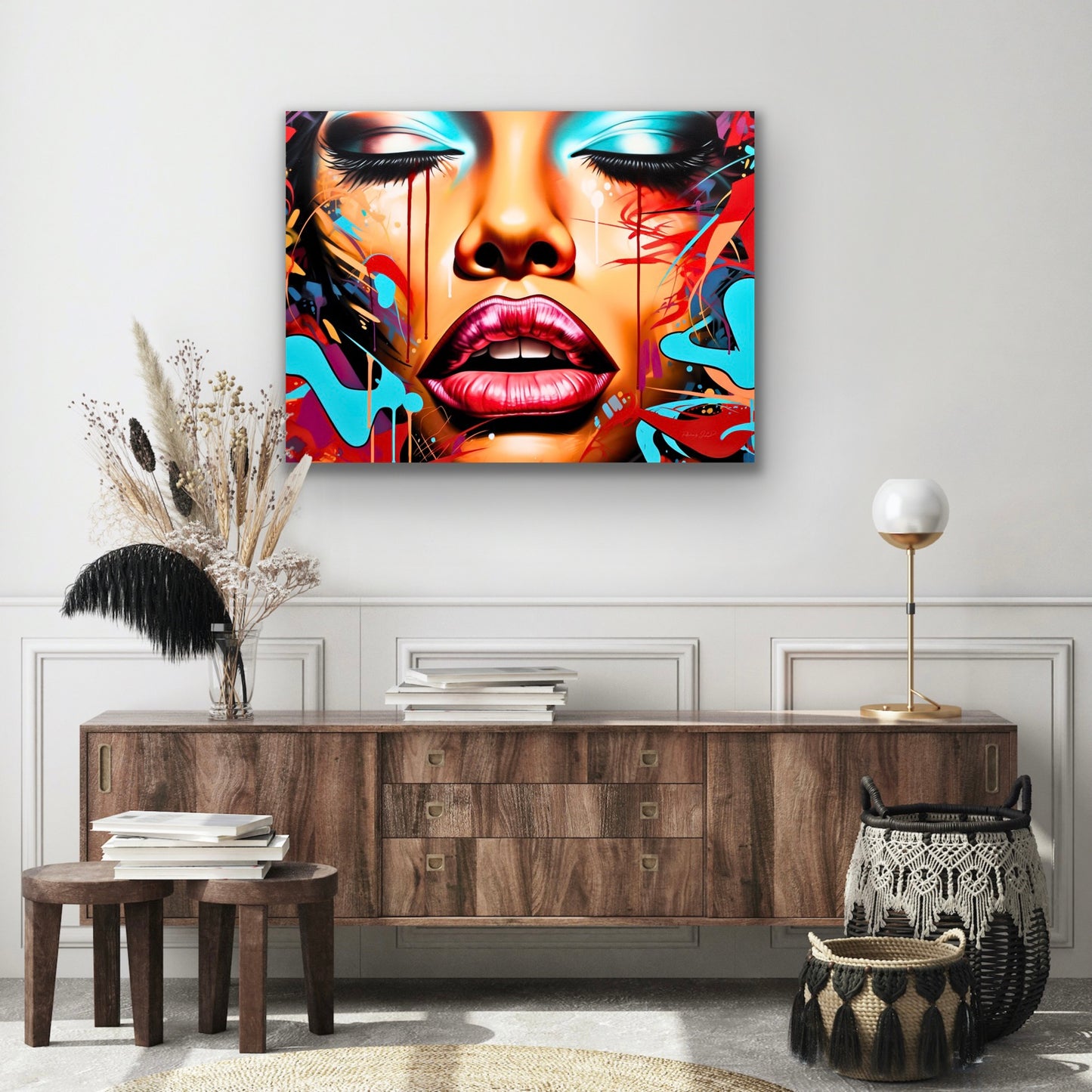 Artful Expressions | Stretched Canvas Print Wall Art | Black Art | African American Art
