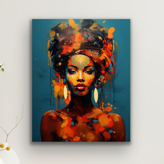 Queen To Be | Stretched Canvas Print Wall Art | Black Art | African American Art