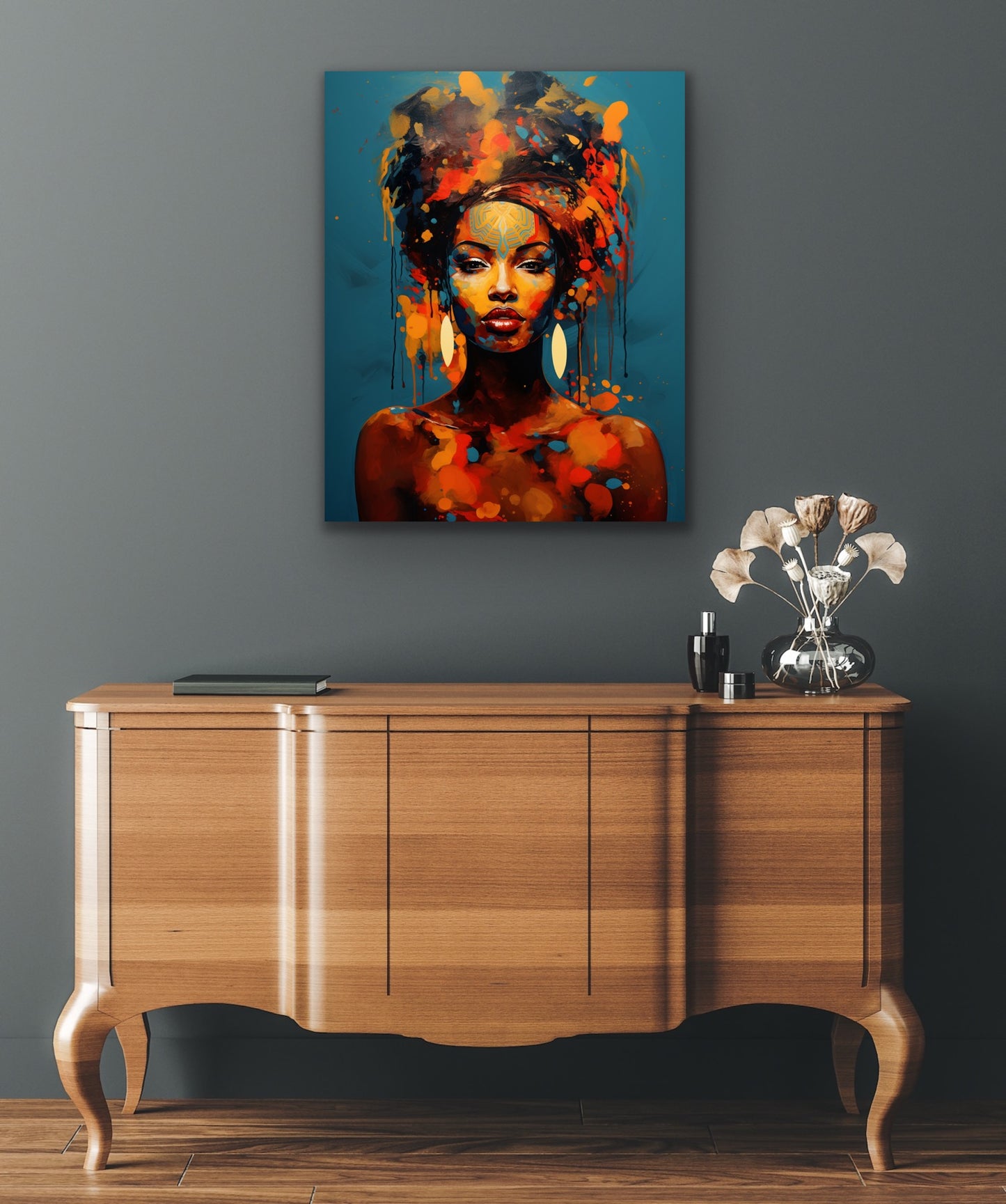 Queen To Be | Stretched Canvas Print Wall Art | Black Art | African American Art