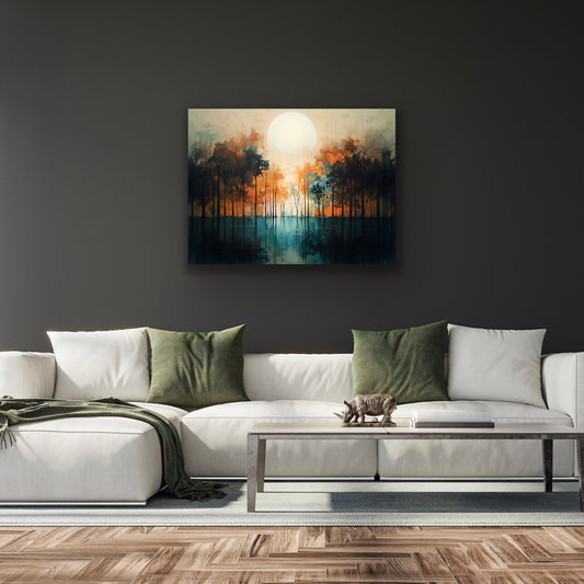 The Sunset | Stretched Canvas Print Wall Art | African American Art | Staging Art