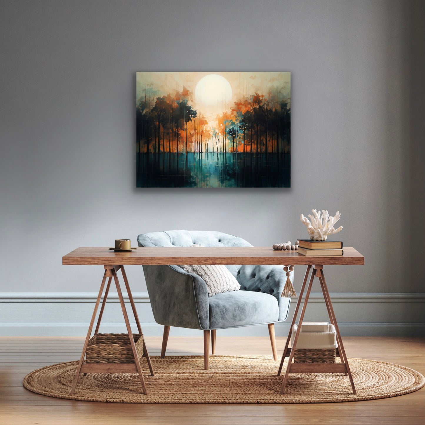 The Sunset | Stretched Canvas Print Wall Art | African American Art | Staging Art
