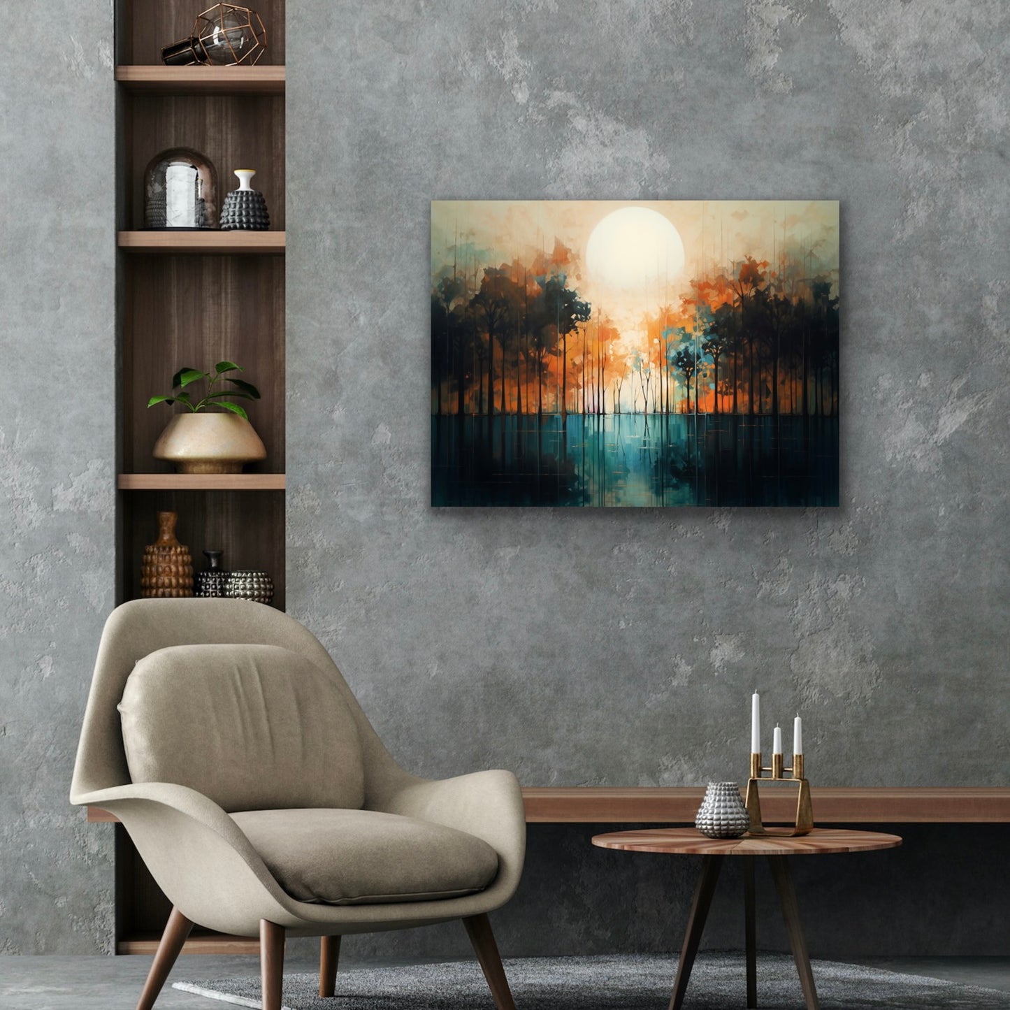 The Sunset | Stretched Canvas Print Wall Art | African American Art | Staging Art
