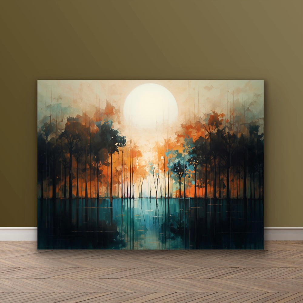 The Sunset | Stretched Canvas Print Wall Art | African American Art | Staging Art