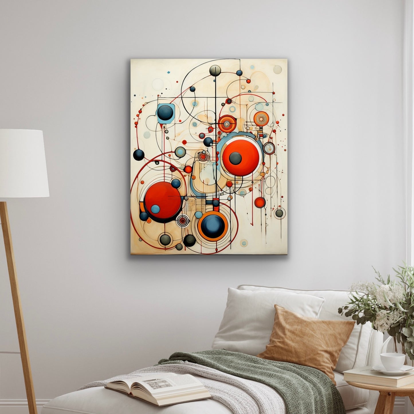 Circles in Motion | Stretched Canvas Print Wall Art | African American Art | Staging Art