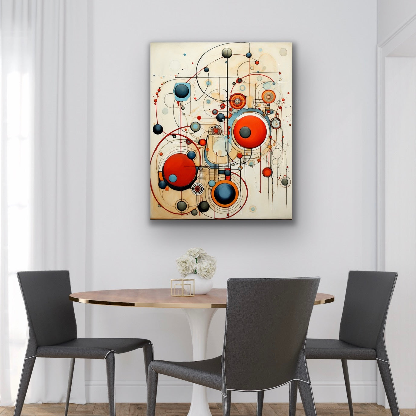 Circles in Motion | Stretched Canvas Print Wall Art | African American Art | Staging Art