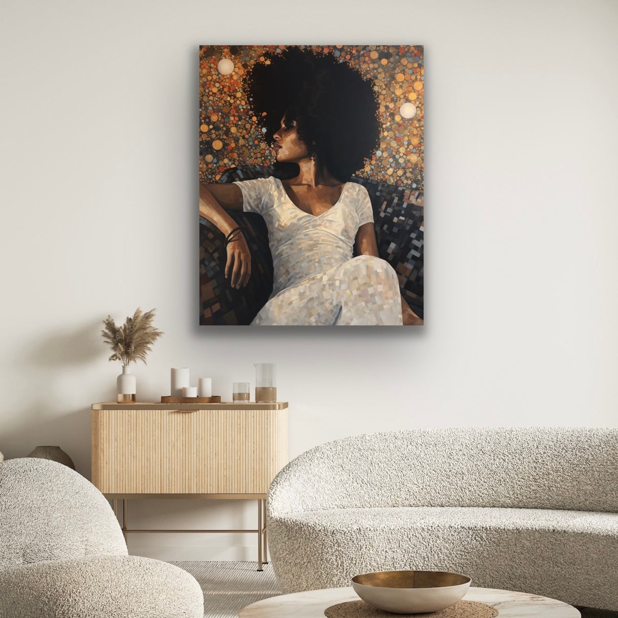 On My Mama | Stretched Canvas Print Wall Art | Black Art | African American Art