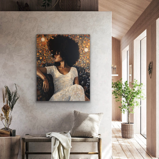 On My Mama | Stretched Canvas Print Wall Art | Black Art | African American Art