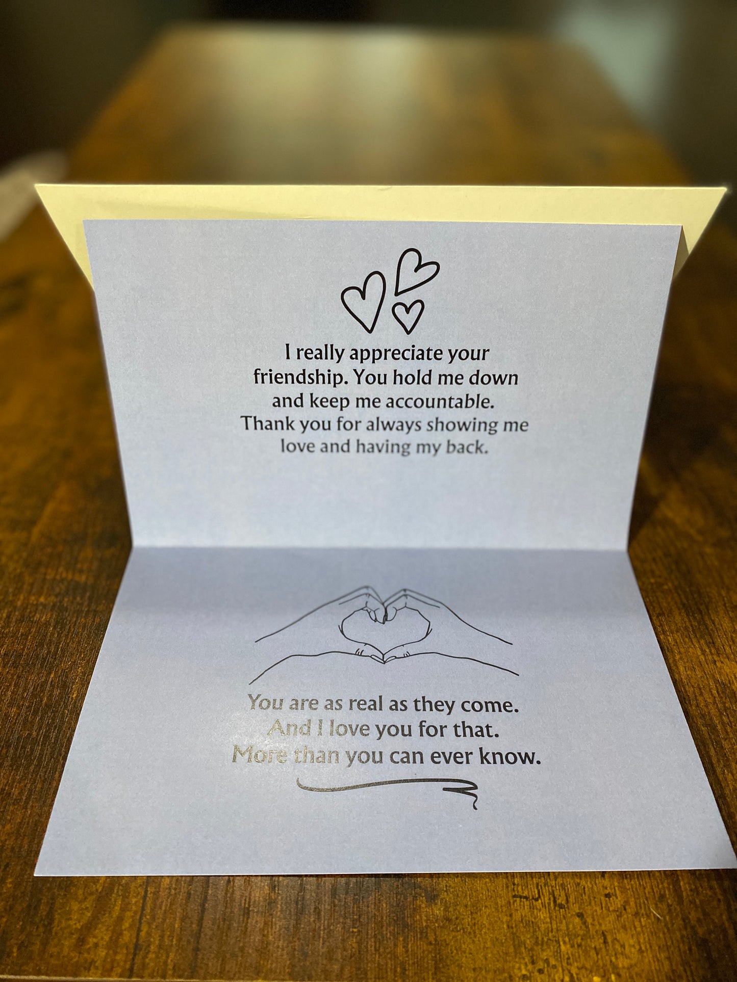 "My Squad Greeting Card (inside)