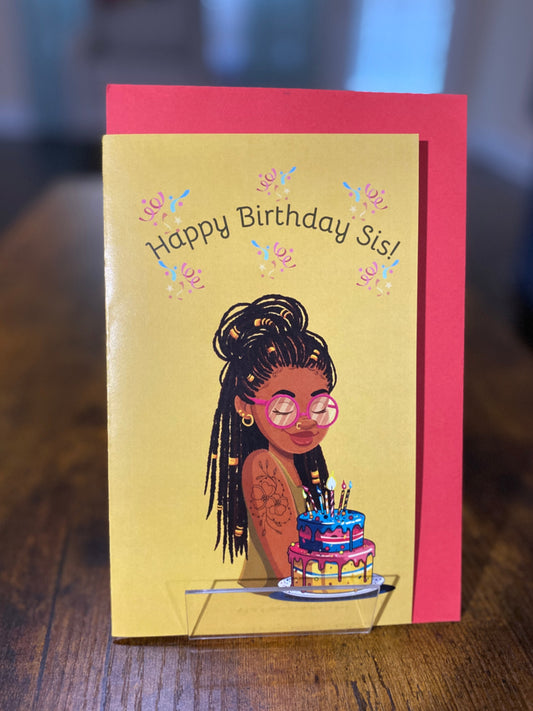 "Happy Birthday Sis" Greeting Card