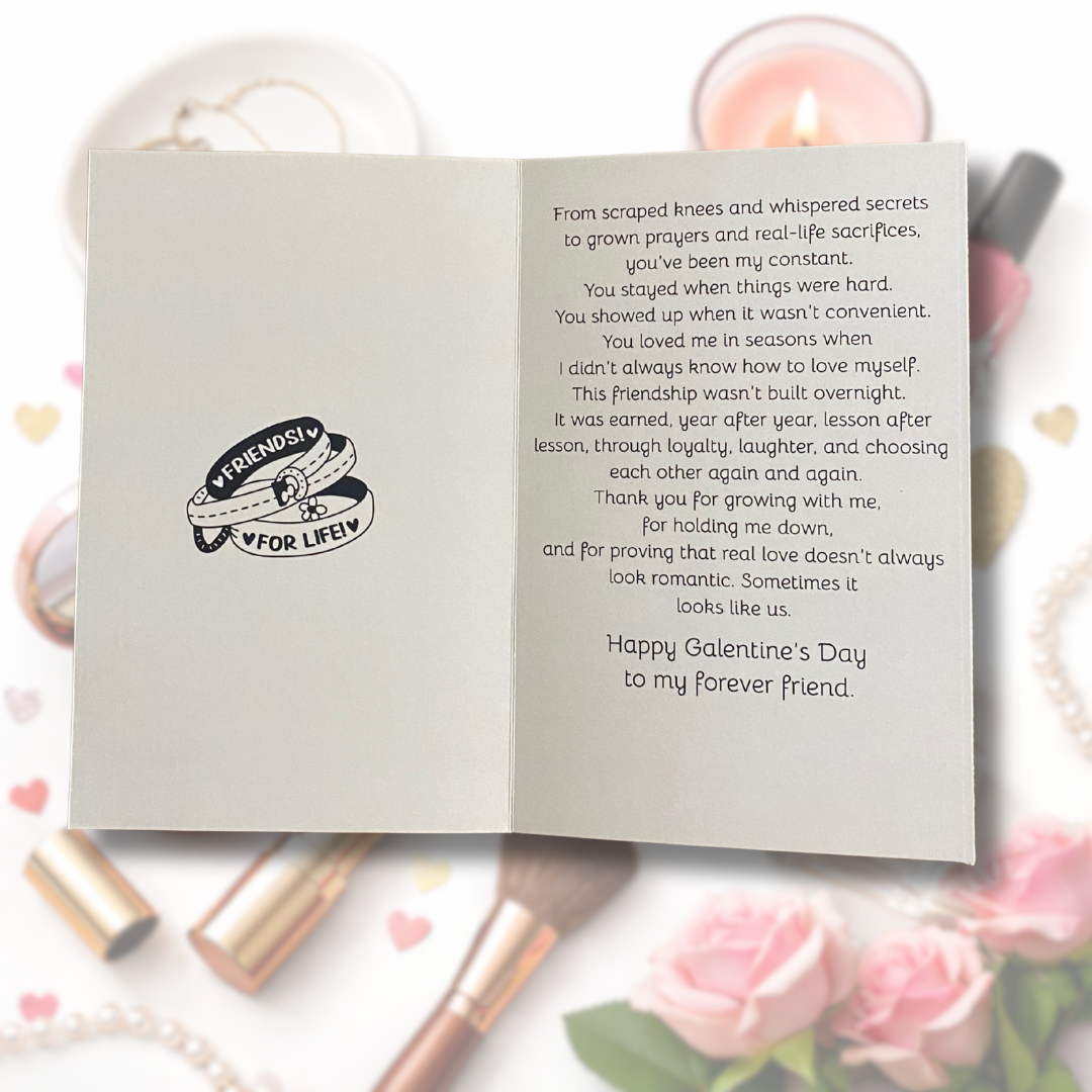 "Best Friends For Life" – Galentine Greeting Card