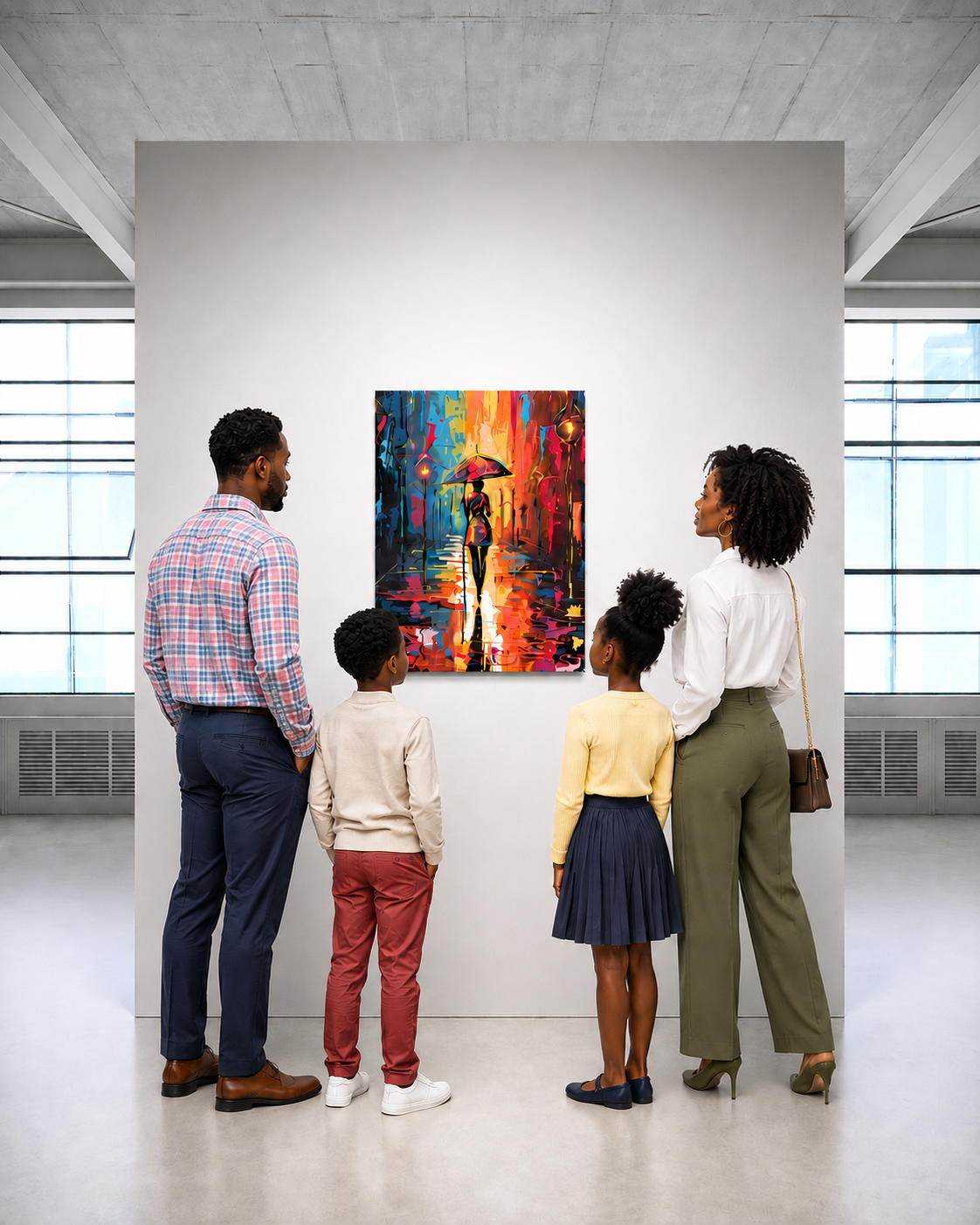 Walking in the Rain | Contemporary Wall Art