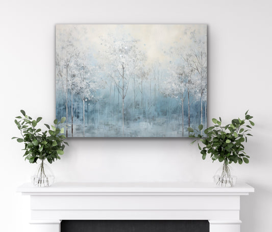 Winter Woods | Stretched Canvas Print Wall Art | African American Art | Staging Art