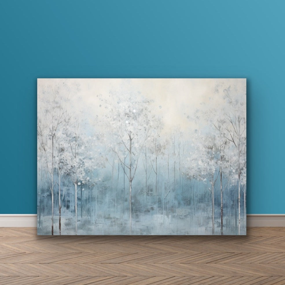 Winter Woods | Stretched Canvas Print Wall Art | African American Art | Staging Art
