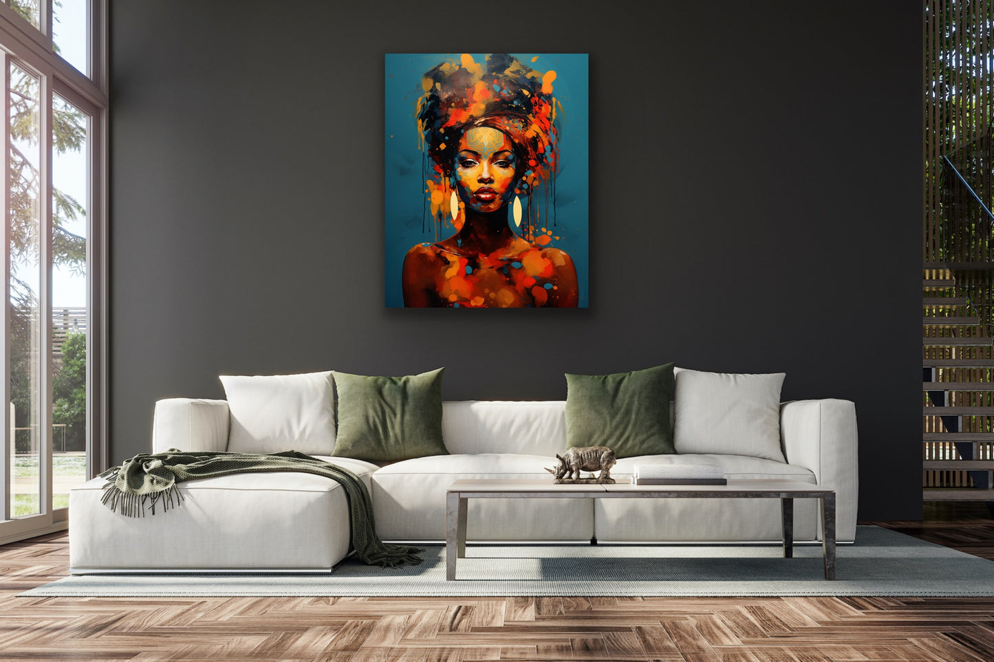 Queen To Be | Stretched Canvas Print Wall Art | Black Art | African American Art