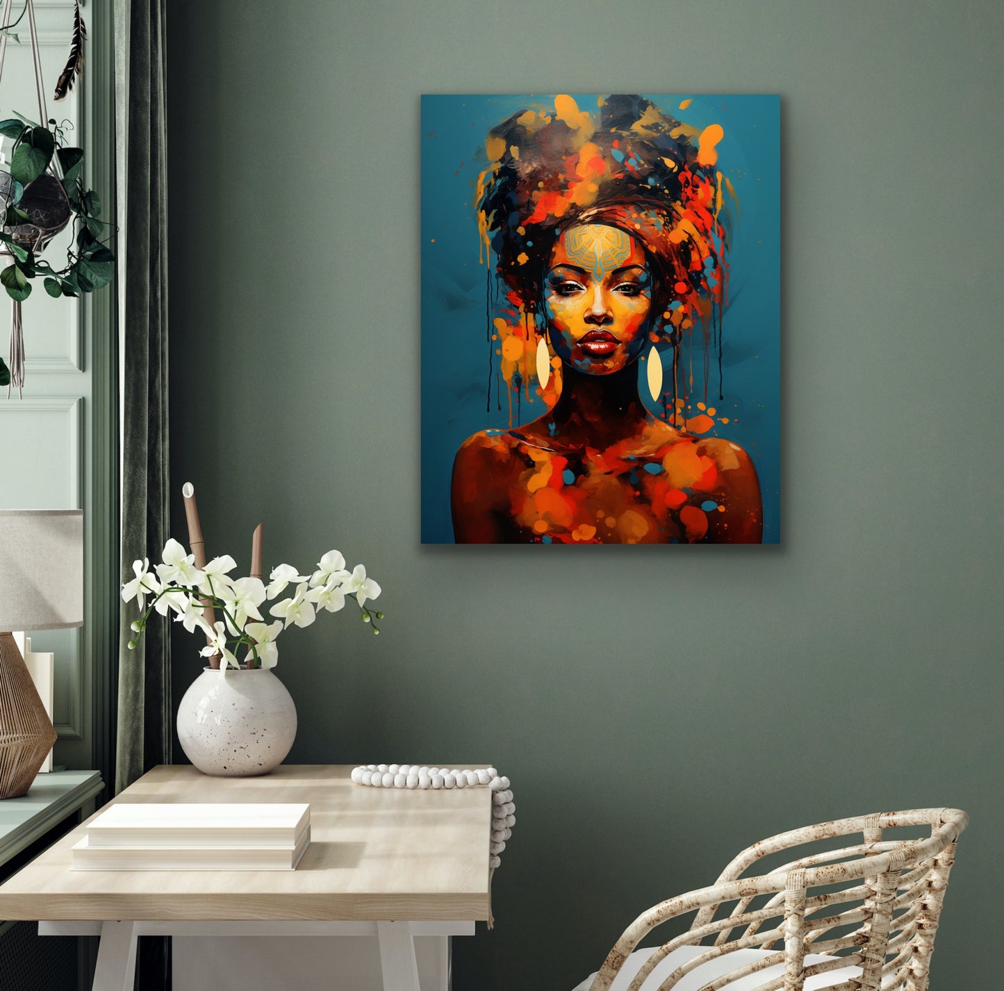 Queen To Be | Stretched Canvas Print Wall Art | Black Art | African American Art