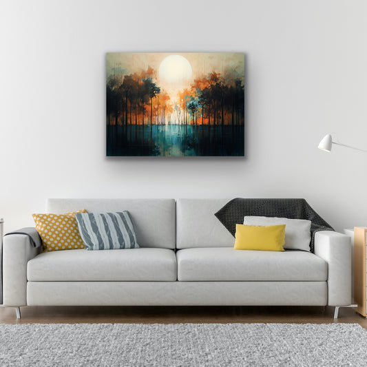 The Sunset | Stretched Canvas Print Wall Art | African American Art | Staging Art