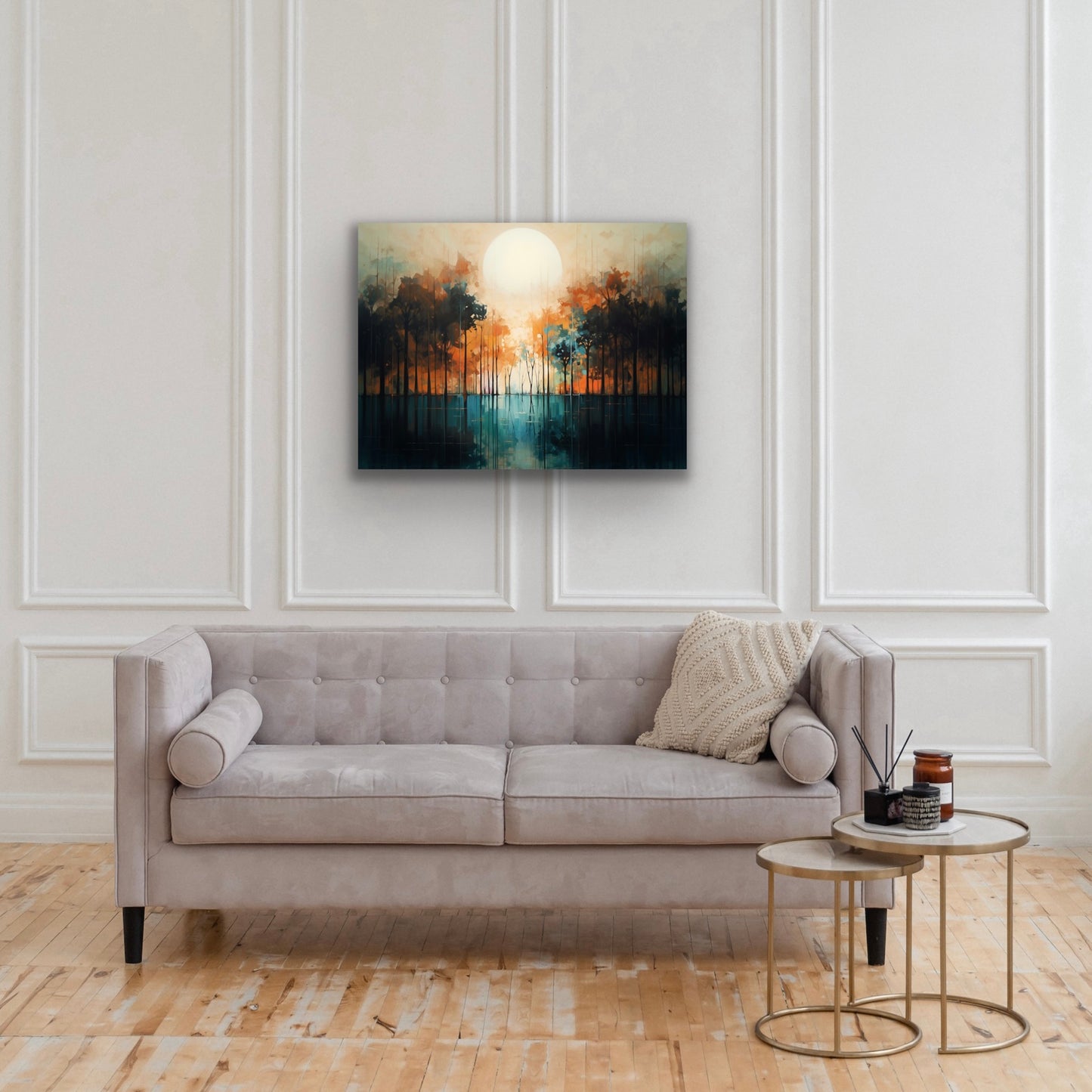 The Sunset | Stretched Canvas Print Wall Art | African American Art | Staging Art