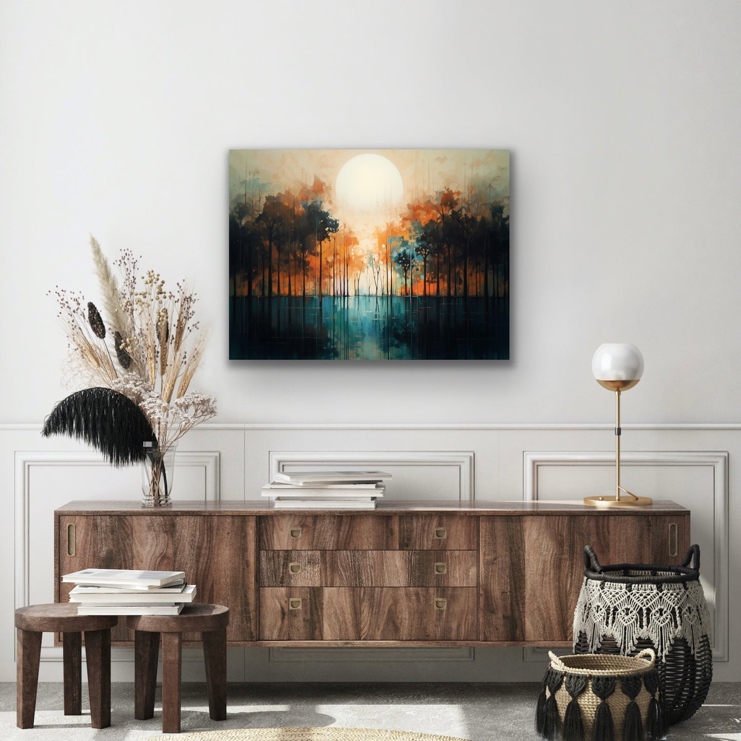 The Sunset | Stretched Canvas Print Wall Art | African American Art | Staging Art