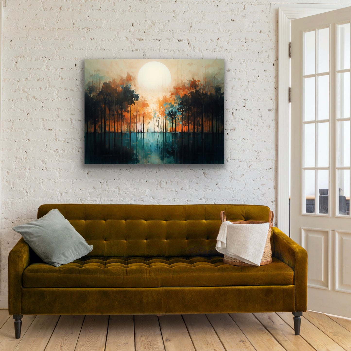 The Sunset | Stretched Canvas Print Wall Art | African American Art | Staging Art