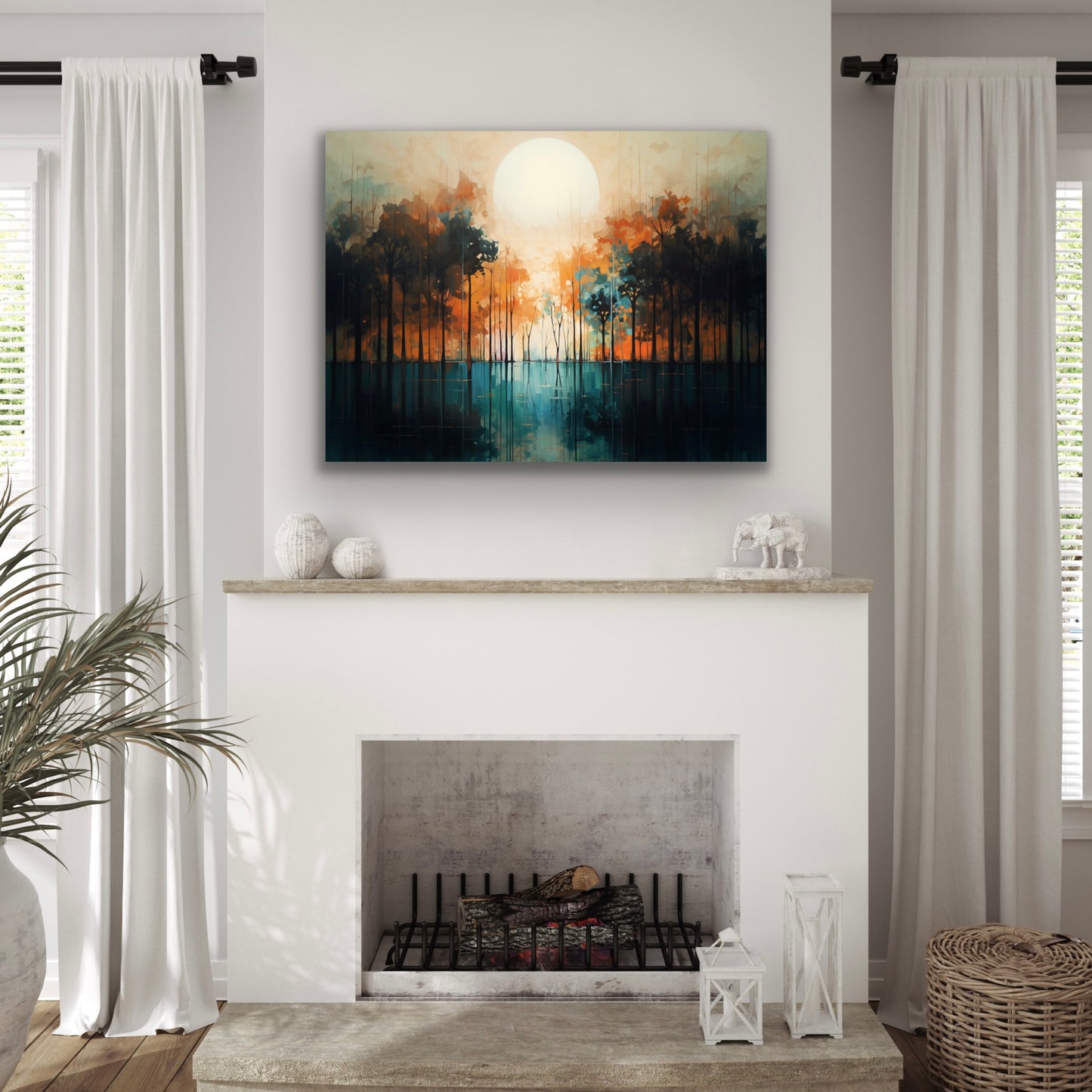 The Sunset | Stretched Canvas Print Wall Art | African American Art | Staging Art