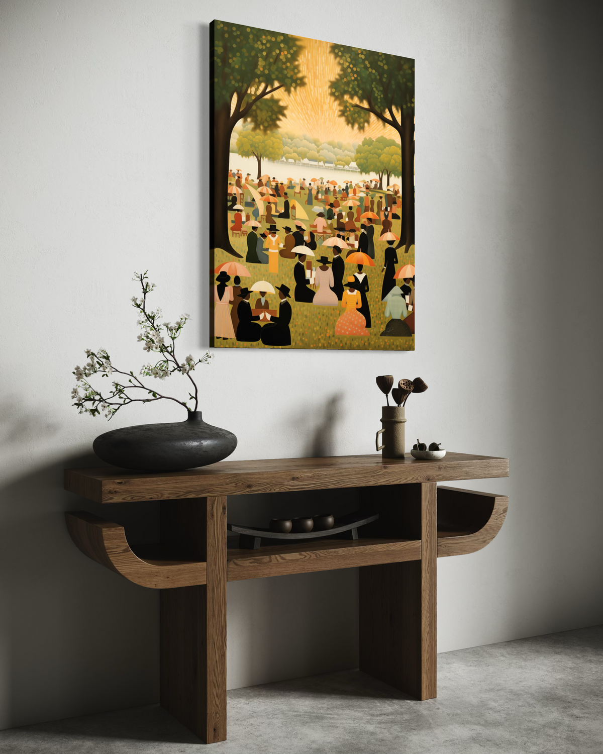 Family Reunion | Black Family Wall Art & African American Cultural Decor | Vertical version