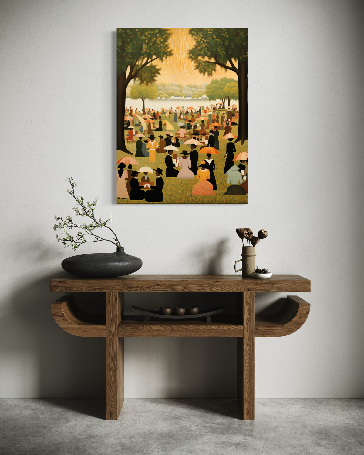 Family Reunion | Black Family Wall Art & African American Cultural Decor | Vertical version