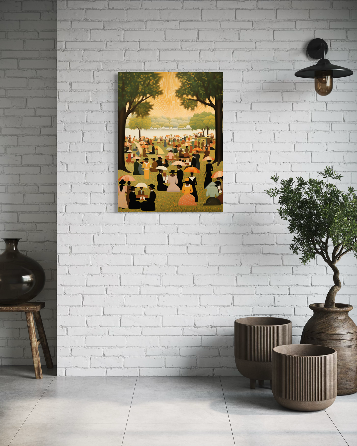 Family Reunion | Black Family Wall Art & African American Cultural Decor | Vertical version