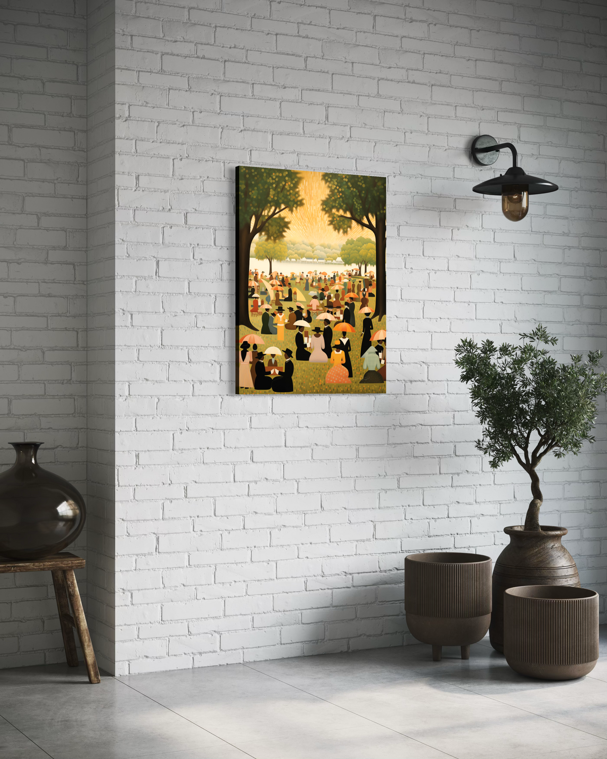 Family Reunion | Black Family Wall Art & African American Cultural Decor | Vertical version