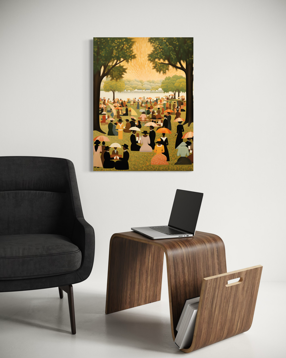 Family Reunion | Black Family Wall Art & African American Cultural Decor | Vertical version