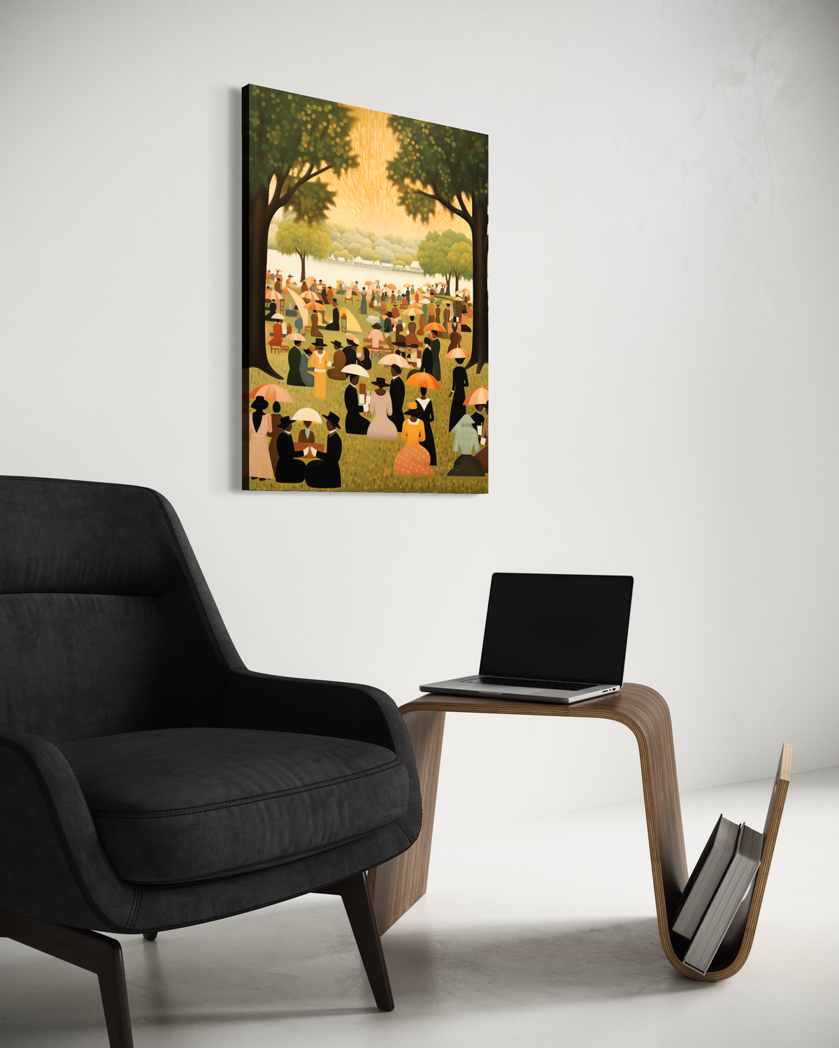 Family Reunion | Black Family Wall Art & African American Cultural Decor | Vertical version