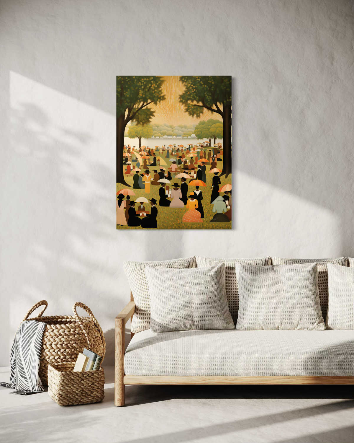 Family Reunion | Black Family Wall Art & African American Cultural Decor | Vertical version
