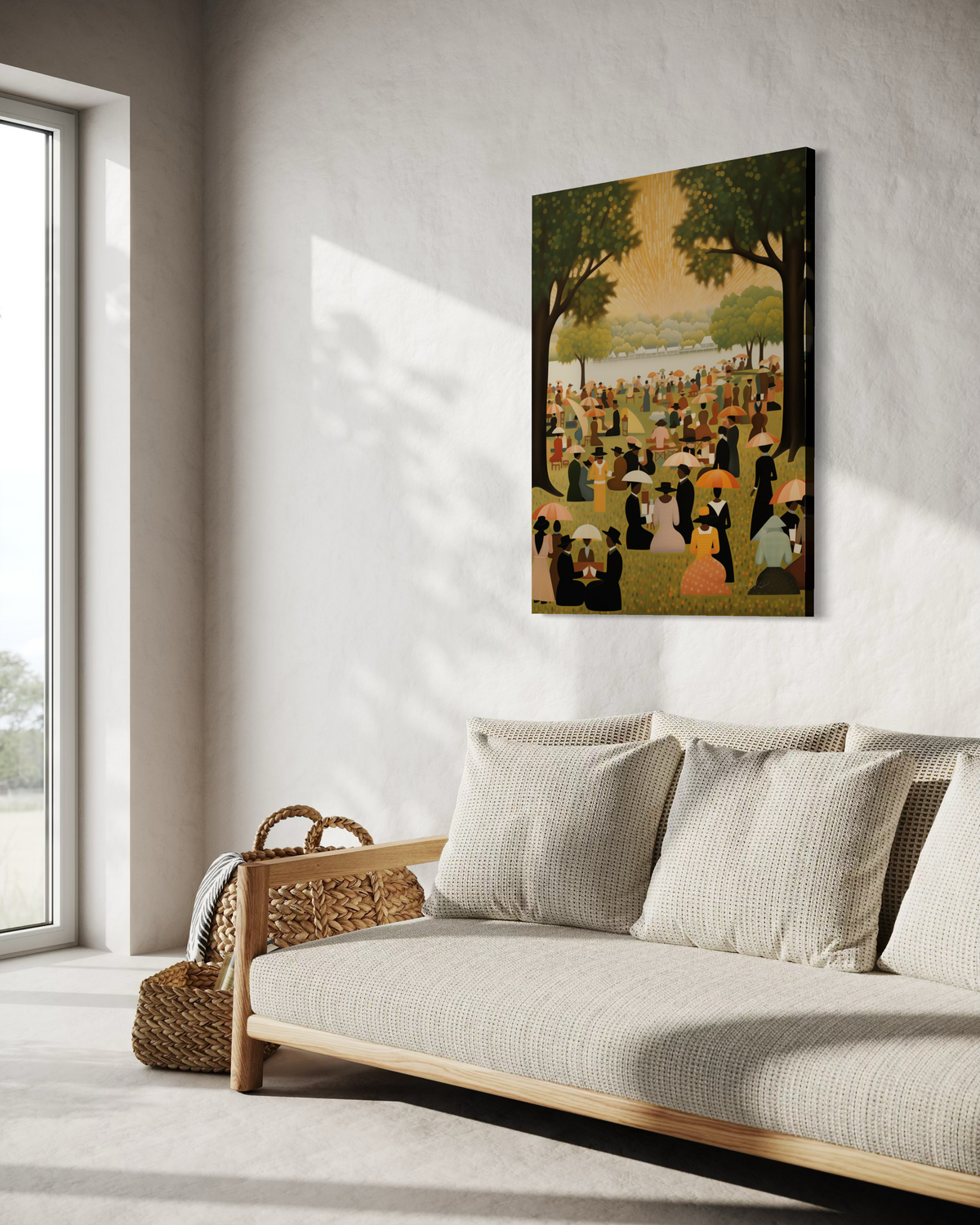 Family Reunion | Black Family Wall Art & African American Cultural Decor | Vertical version