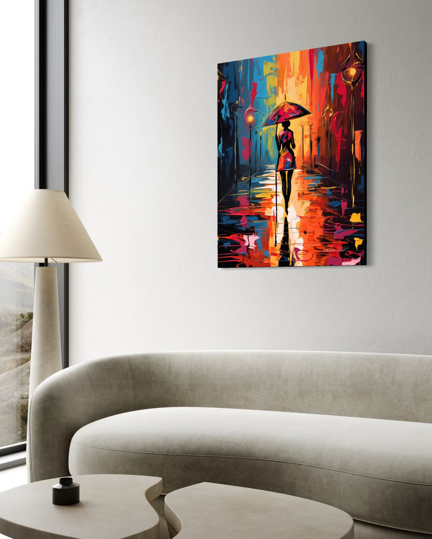 Walking in the Rain | Contemporary Wall Art