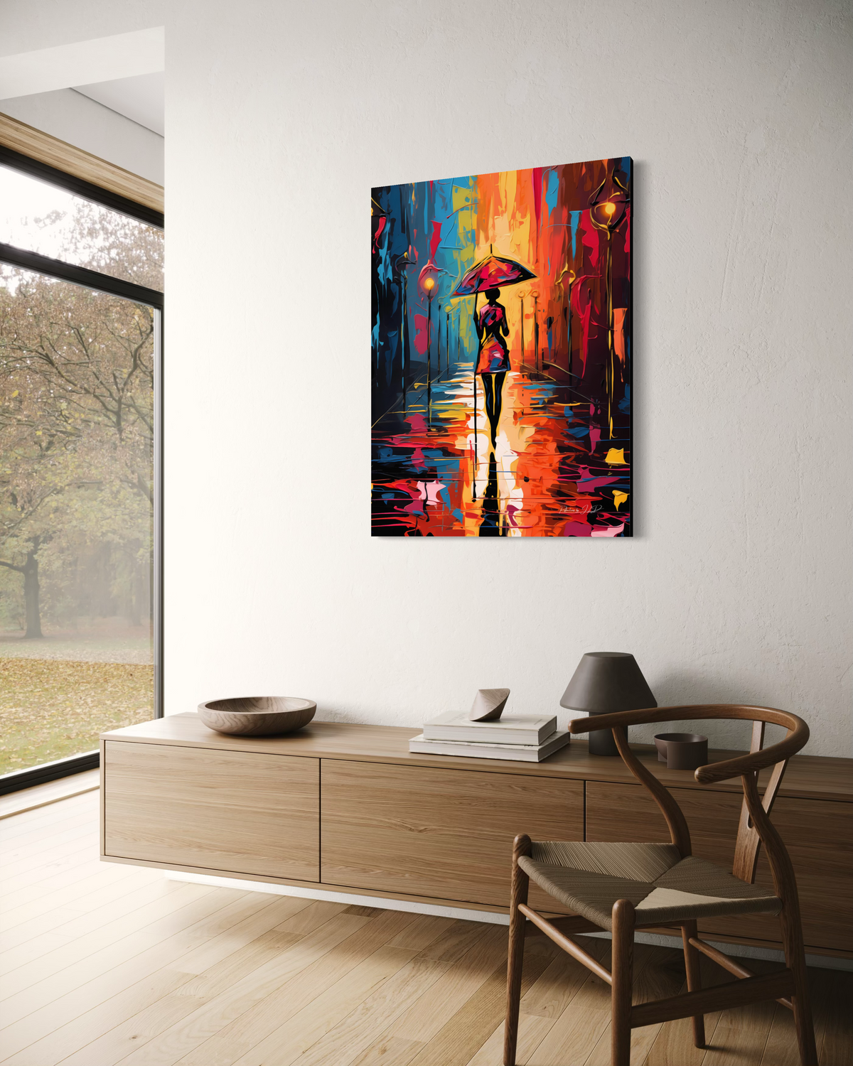 Walking in the Rain | Contemporary Wall Art