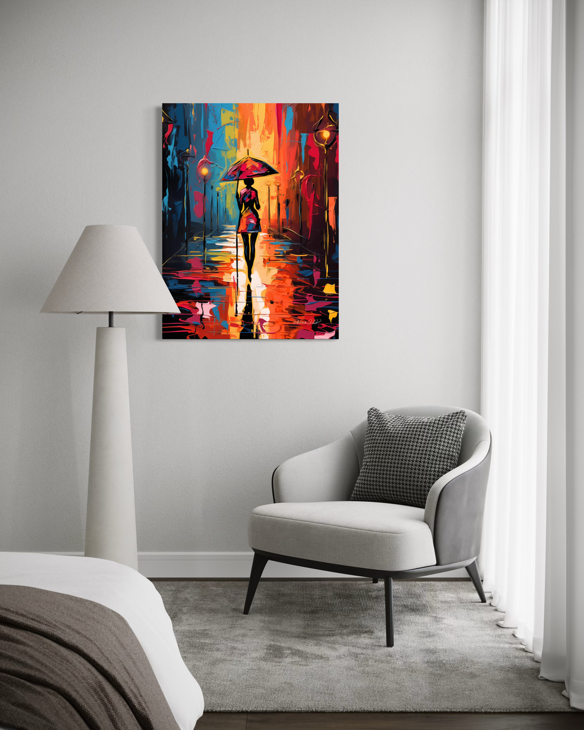 Walking in the Rain | Contemporary Wall Art
