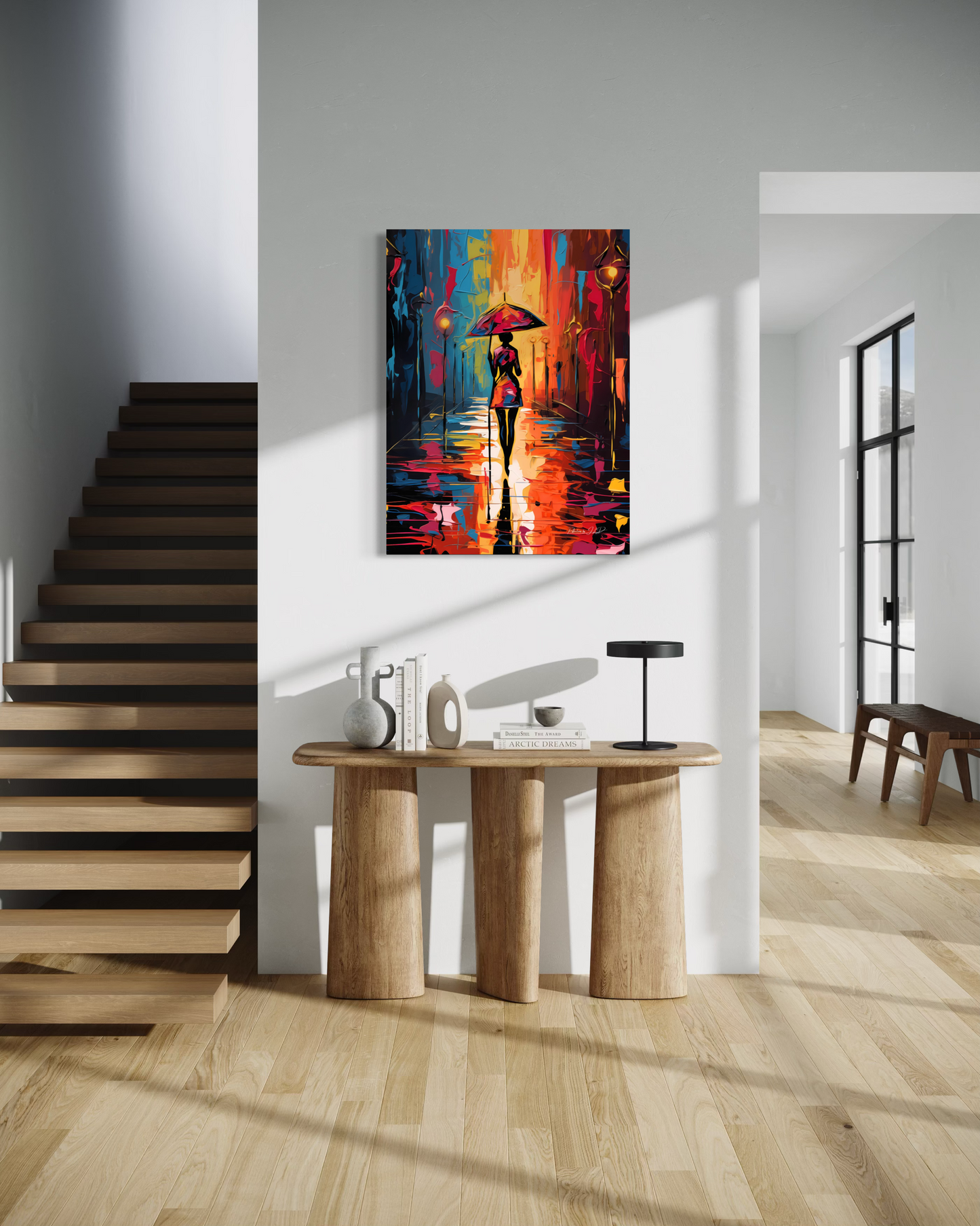 Walking in the Rain | Contemporary Wall Art