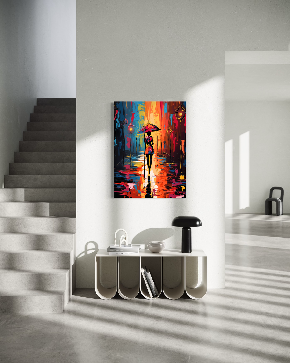 Walking in the Rain | Contemporary Wall Art