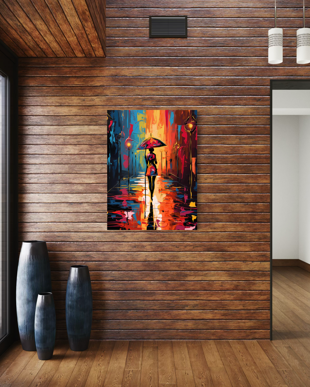 Walking in the Rain | Contemporary Wall Art