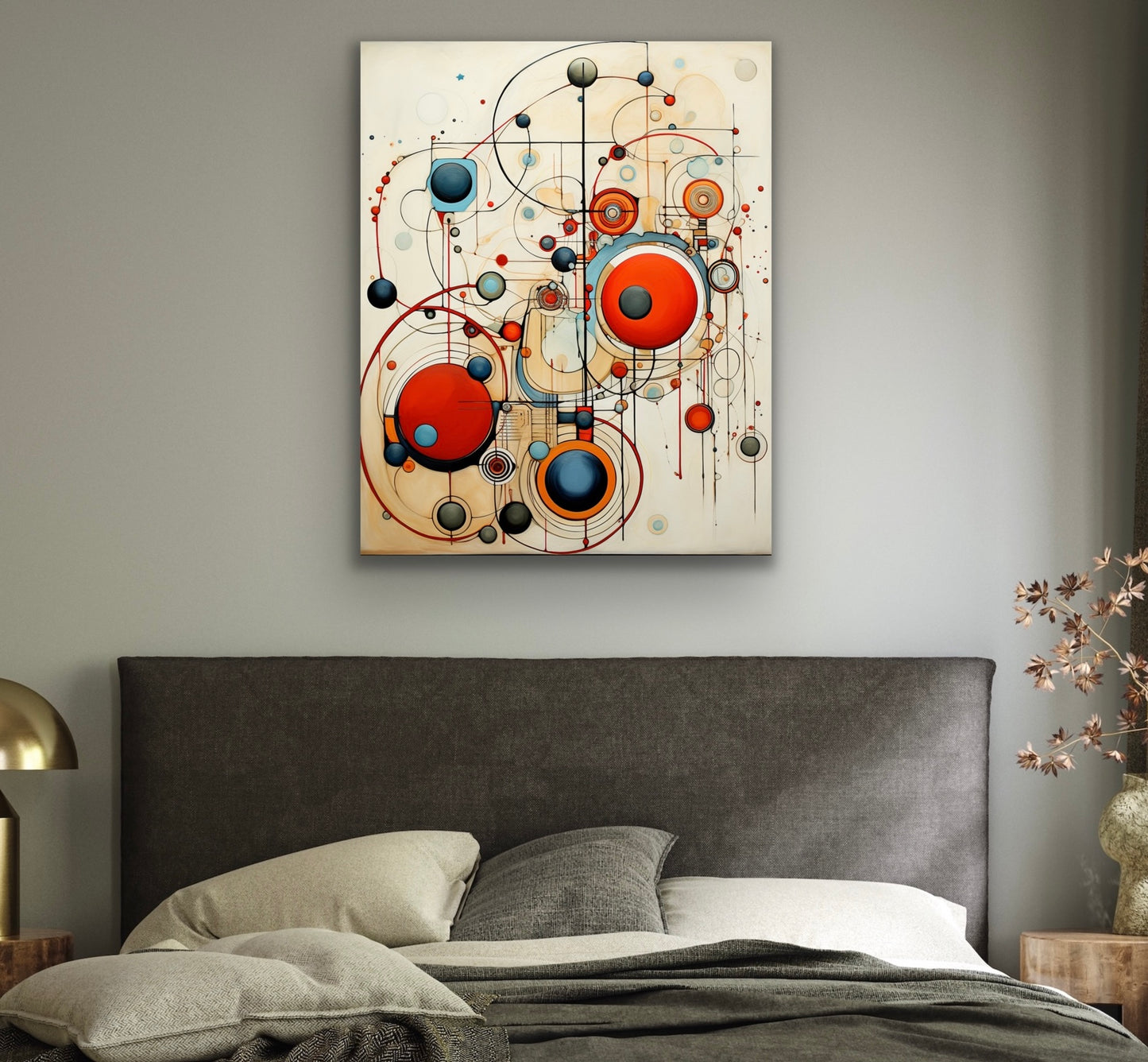 Circles in Motion | Stretched Canvas Print Wall Art | African American Art | Staging Art