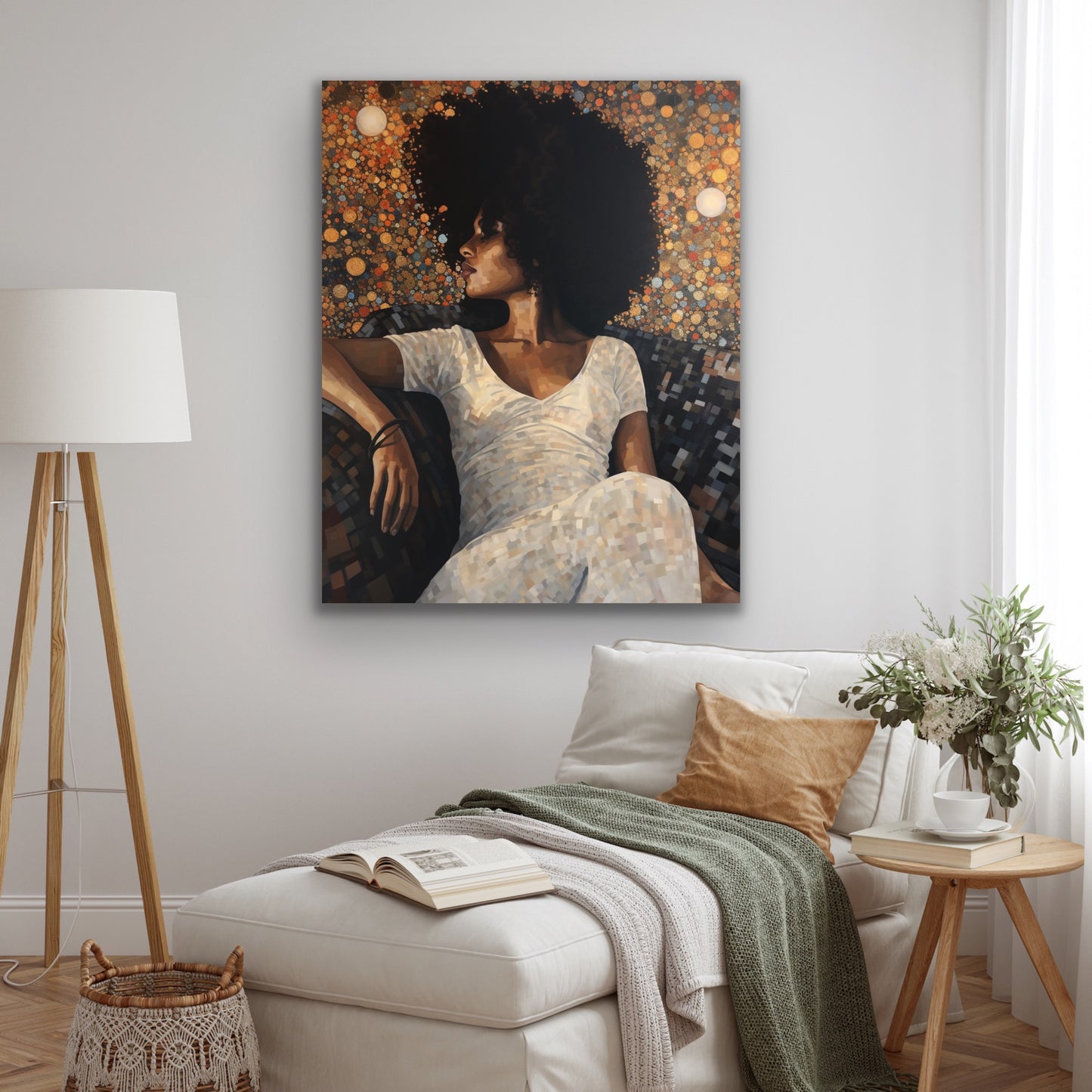 On My Mama | Stretched Canvas Print Wall Art | Black Art | African American Art